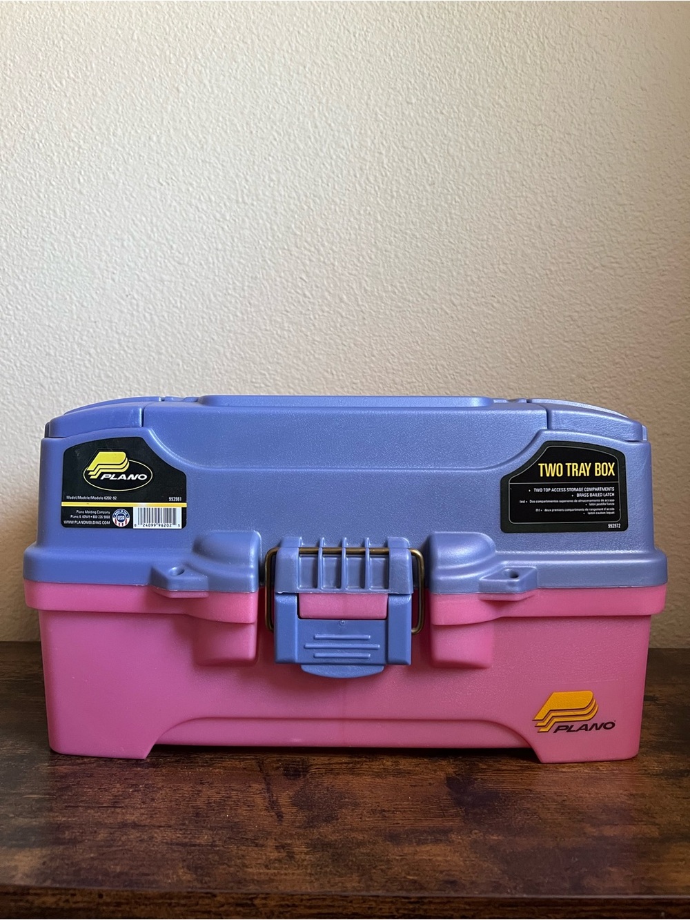 Plano Two Tray Fishing Tackle Box Pink/Periwinkle